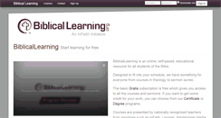 Desktop Screenshot of biblicallearning.org